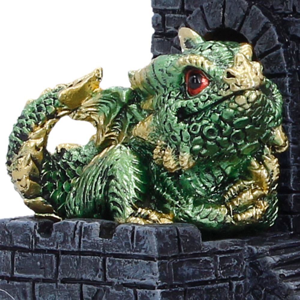 Nemesis Now Dragonlings Keep LED figurine, 18cm tall, detailed dragon figurine with LED lighting, perfect for fantasy decor.