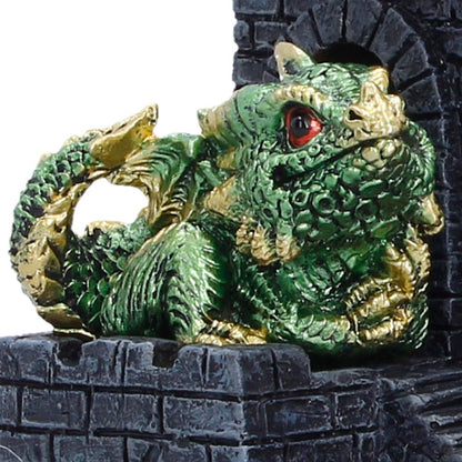 Nemesis Now Dragonlings Keep LED figurine, 18cm tall, detailed dragon figurine with LED lighting, perfect for fantasy decor.