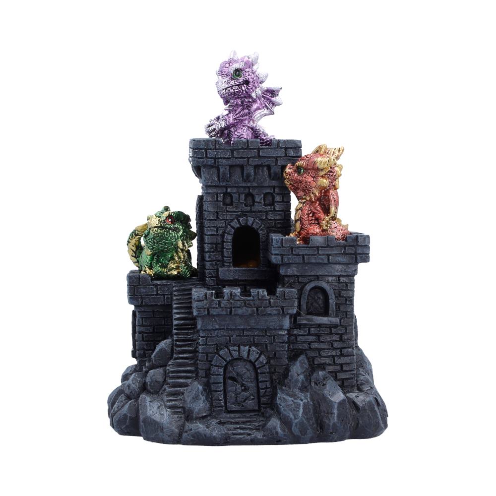 Nemesis Now Dragonlings Keep LED figurine, 18cm tall, detailed dragon figurine with LED lighting, perfect for fantasy decor.