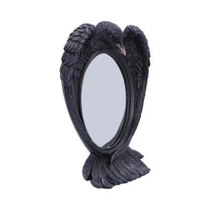 Nemesis Now Nevermore Reflection 30.2cm decorative mirror with intricate gothic design and dark, reflective glass.