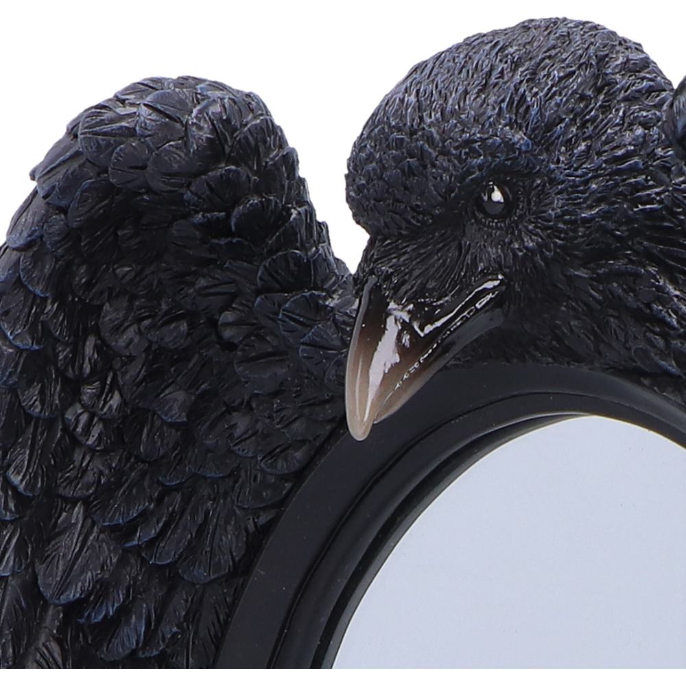 Nemesis Now Nevermore Reflection 30.2cm mirror with intricate gothic design and dark, mystical artwork.