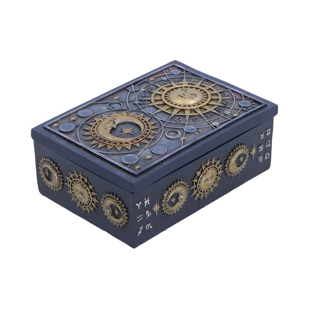 Nemesis Now Celestial Treasure Box, 5.8cm decorative storage box with celestial design, suitable for jewelry or small keepsakes.