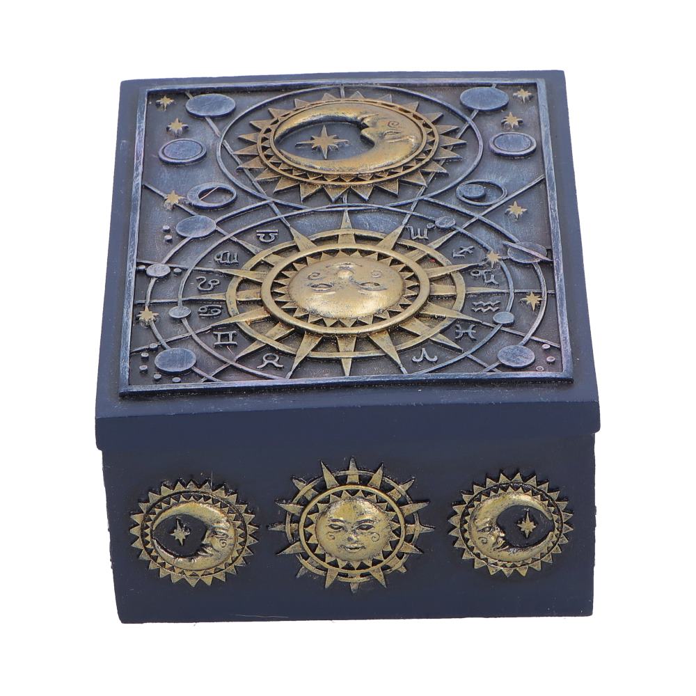 Nemesis Now celestial treasure box, 5.8cm, decorative box with celestial designs, perfect for storing small keepsakes and jewelry.
