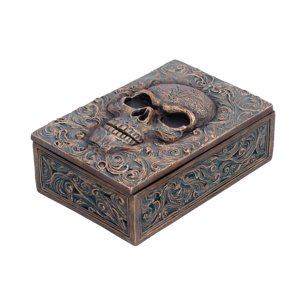 Nemesis Now Treasured Remains Box, 5.6cm decorative jewelry or keepsake box with intricate design and dark finish.
