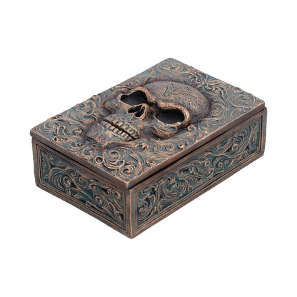 Nemesis Now Treasured Remains Box, 5.6cm decorative jewelry or keepsake box with intricate design and dark finish.