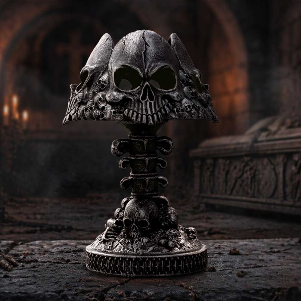 Nemesis Now Last Light Lamp, 22.6cm decorative lamp with intricate design, suitable for home decor or themed spaces.