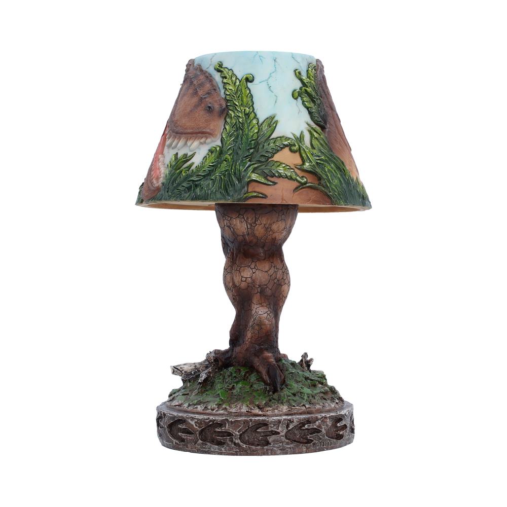 Nemesis Now Tyrannosaurus Rex lamp, 23cm tall, featuring a detailed T-Rex design with a glowing light element for a striking room decor piece.