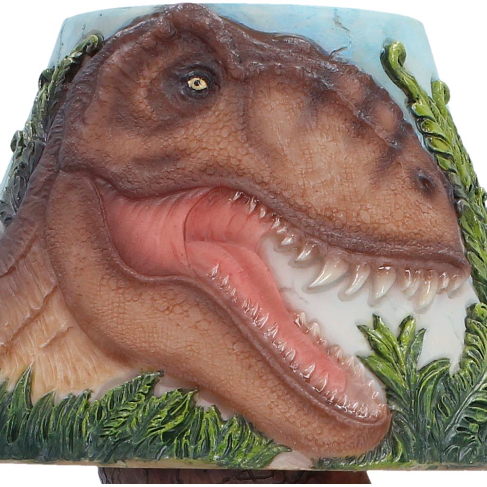 Nemesis Now Tyrannosaurus Rex lamp, 23cm tall, featuring a detailed dinosaur design with a lighted T-Rex figure.