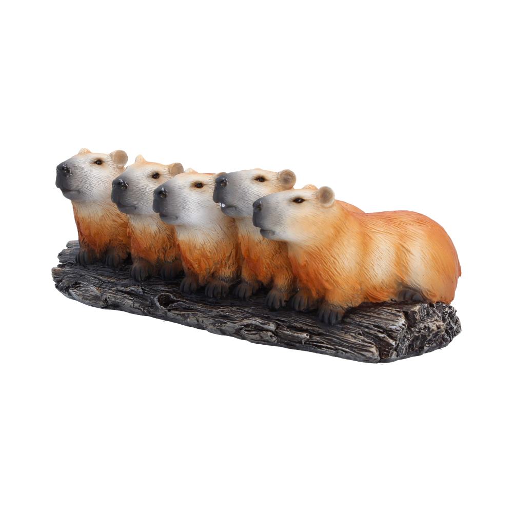 Nemesis Now Capybara Herd figurine, 7cm, detailed ceramic sculpture of playful capybaras in a natural pose