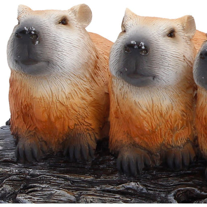 Small Capybara Herd figurine by Nemesis Now, featuring detailed, realistic capybaras in a natural pose, 7cm tall.