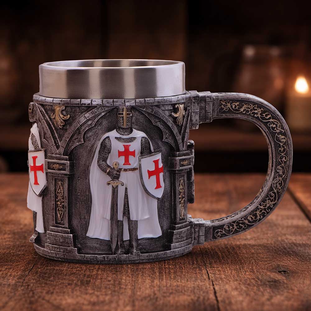 Small Medieval White Knight Tankard by Nemesis Now, 11.9cm, featuring detailed knight design and classic tankard shape.