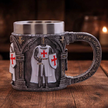 Small Medieval White Knight Tankard by Nemesis Now, 11.9cm, featuring detailed knight design and classic tankard shape.
